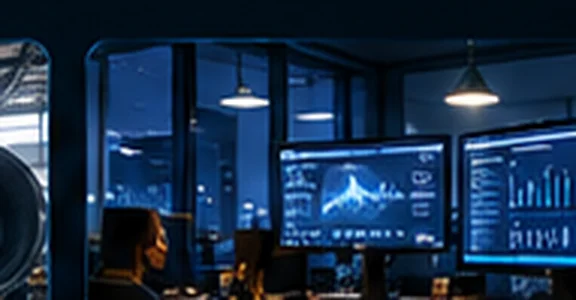 Operations center with digital displays